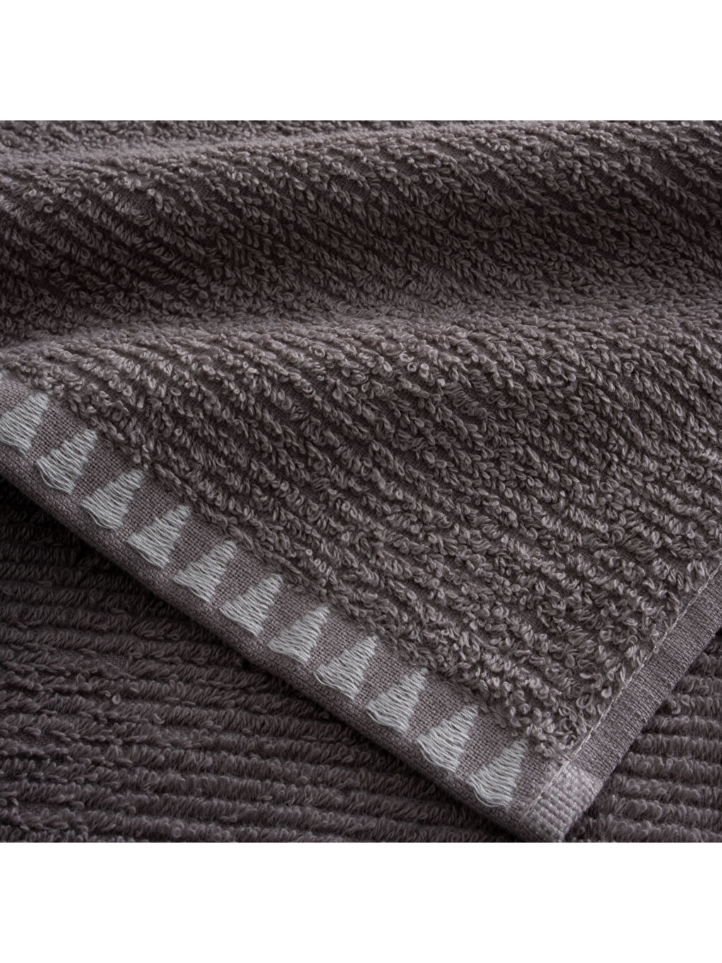 Bej Tria Banyo Havlusu %100 Pamuk Jakarlı Vizon 80x150 Cm-2