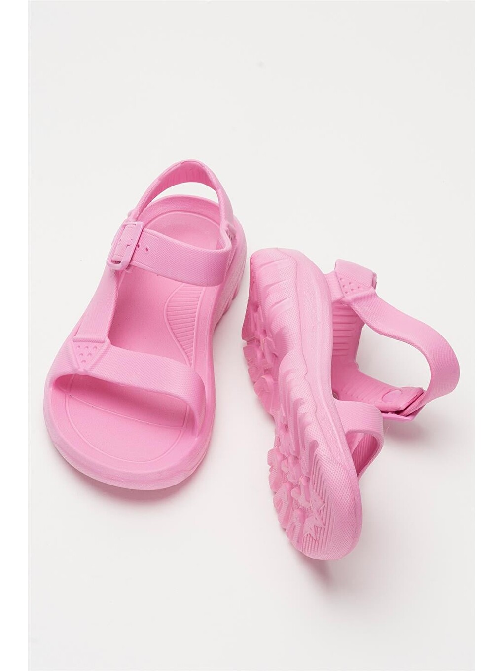 Unisex Eva Spor Kaymaz Yürüyüş Sandaleti Pembe-6