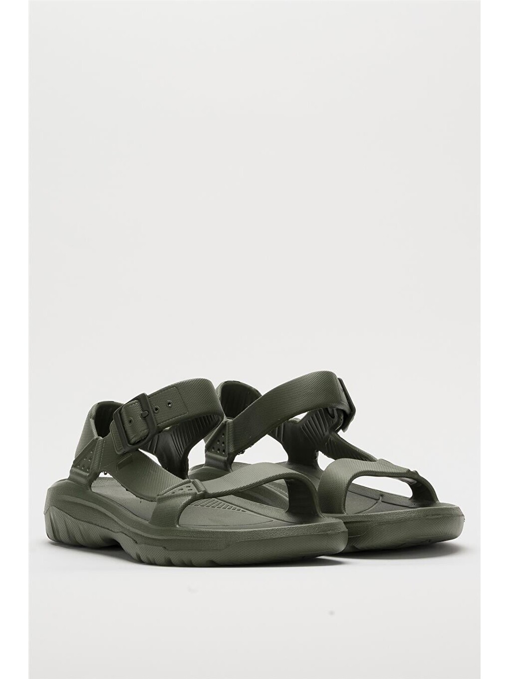 Unisex Eva Spor Kaymaz Yürüyüş Sandaleti Haki-5