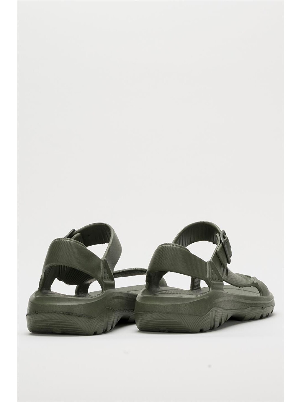 Unisex Eva Spor Kaymaz Yürüyüş Sandaleti Haki-7