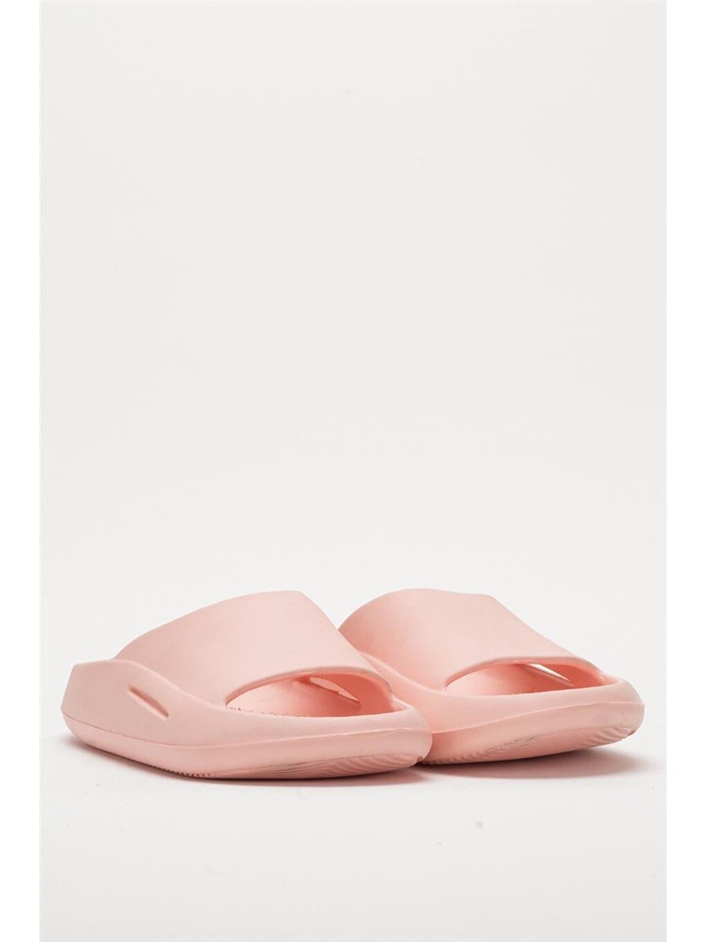 Pembe Unisex Yüksek Taban Tek Bantlı Eva Plaj Yazlık Günlükterlik Pudra-2