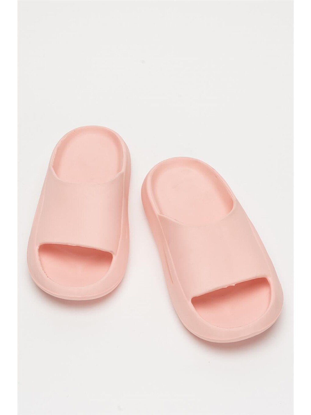 Pembe Unisex Yüksek Taban Tek Bantlı Eva Plaj Yazlık Günlükterlik Pudra-5