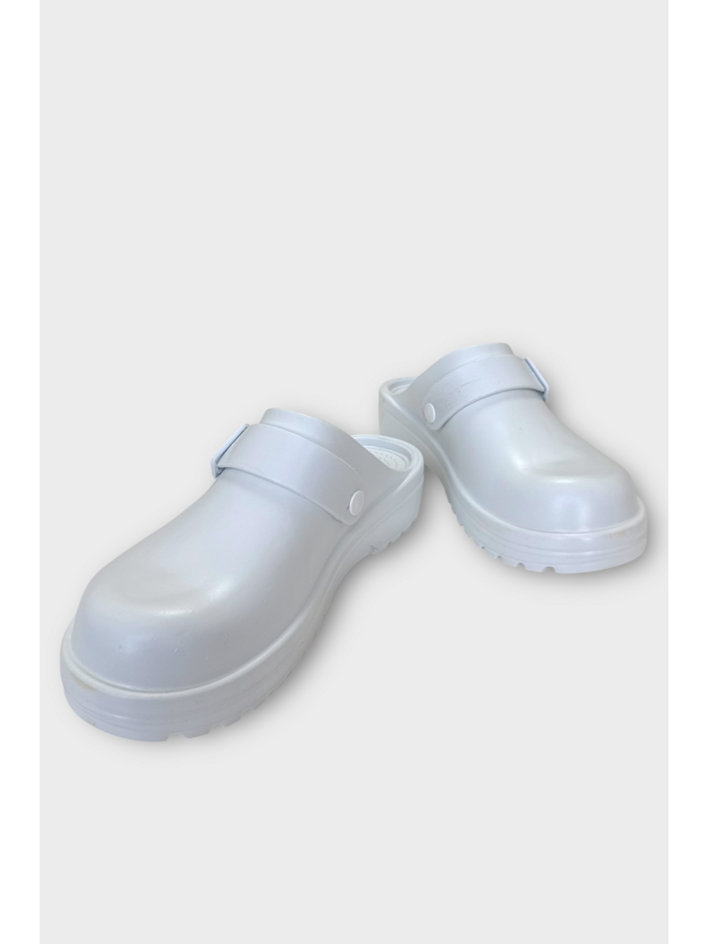 Erkek Comfort Kalın Taban Medikal Hemşire Doktor Sabo Terlik Beyaz-4