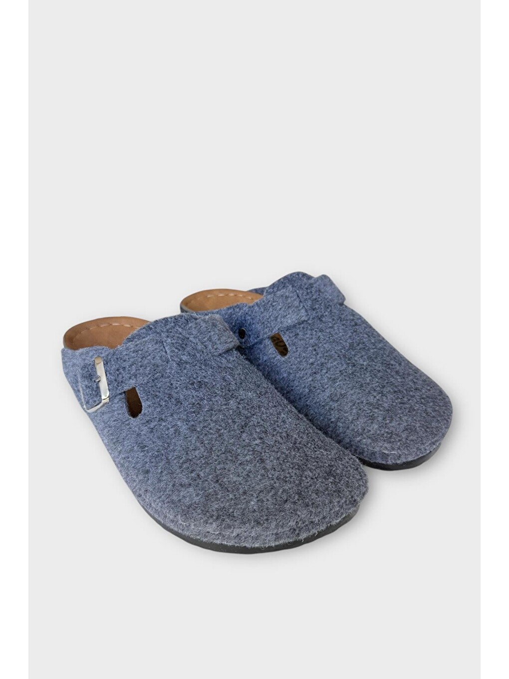 Mantar Taban Boston Birkens Model Günlük Sabo Unisex Ev Terliği Gri-5