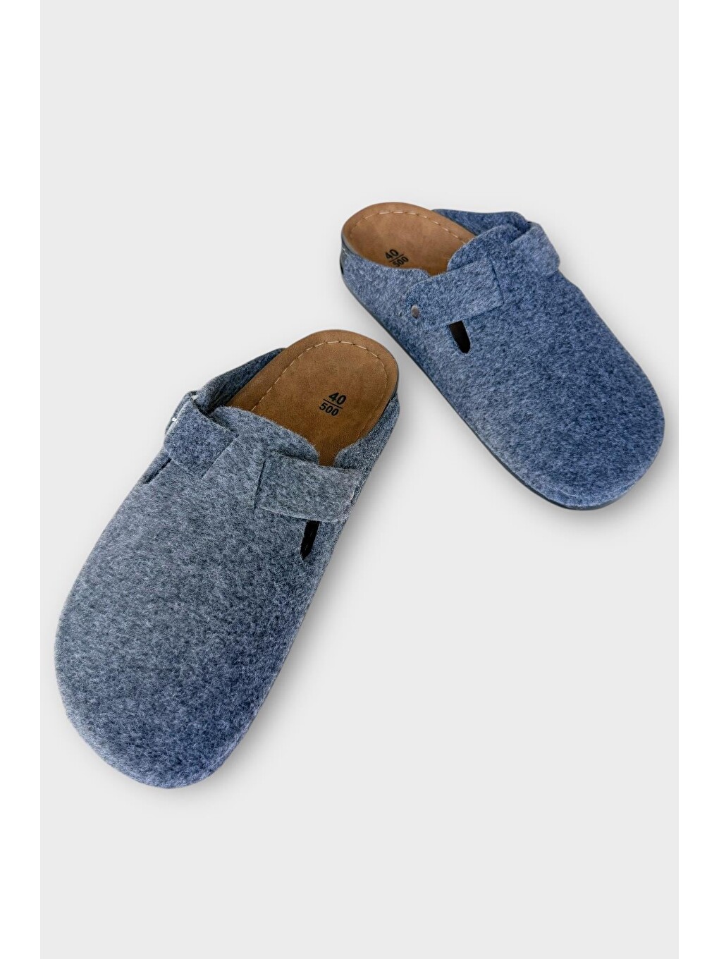 Mantar Taban Boston Birkens Model Günlük Sabo Unisex Ev Terliği Gri-9