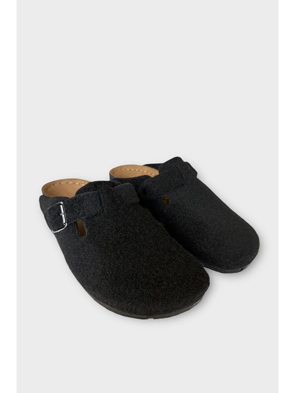Mantar Taban Boston Birkens Model Günlük Sabo Unisex Ev Terliği Siyah - Bej-2
