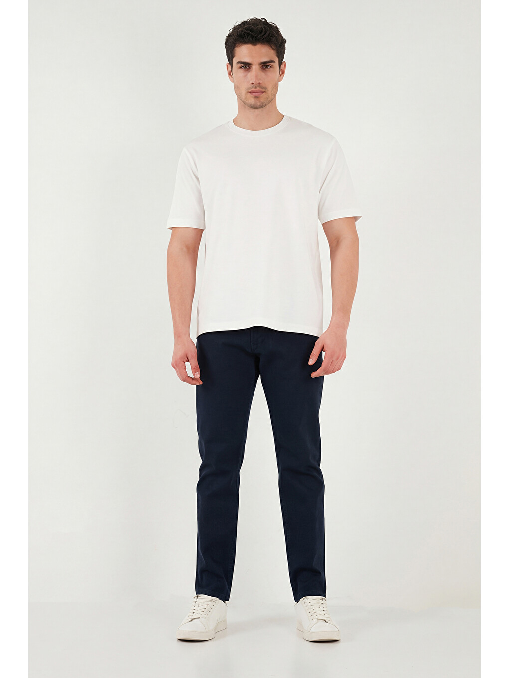 Lacivert Comfort Boru Paça Normal Bel Pantolon 4412c66texas-2