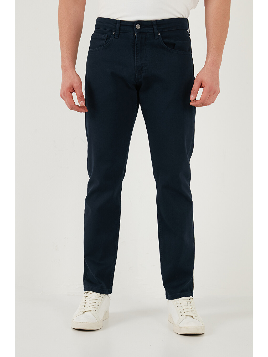 Lacivert Comfort Boru Paça Normal Bel Pantolon 4412c66texas-3