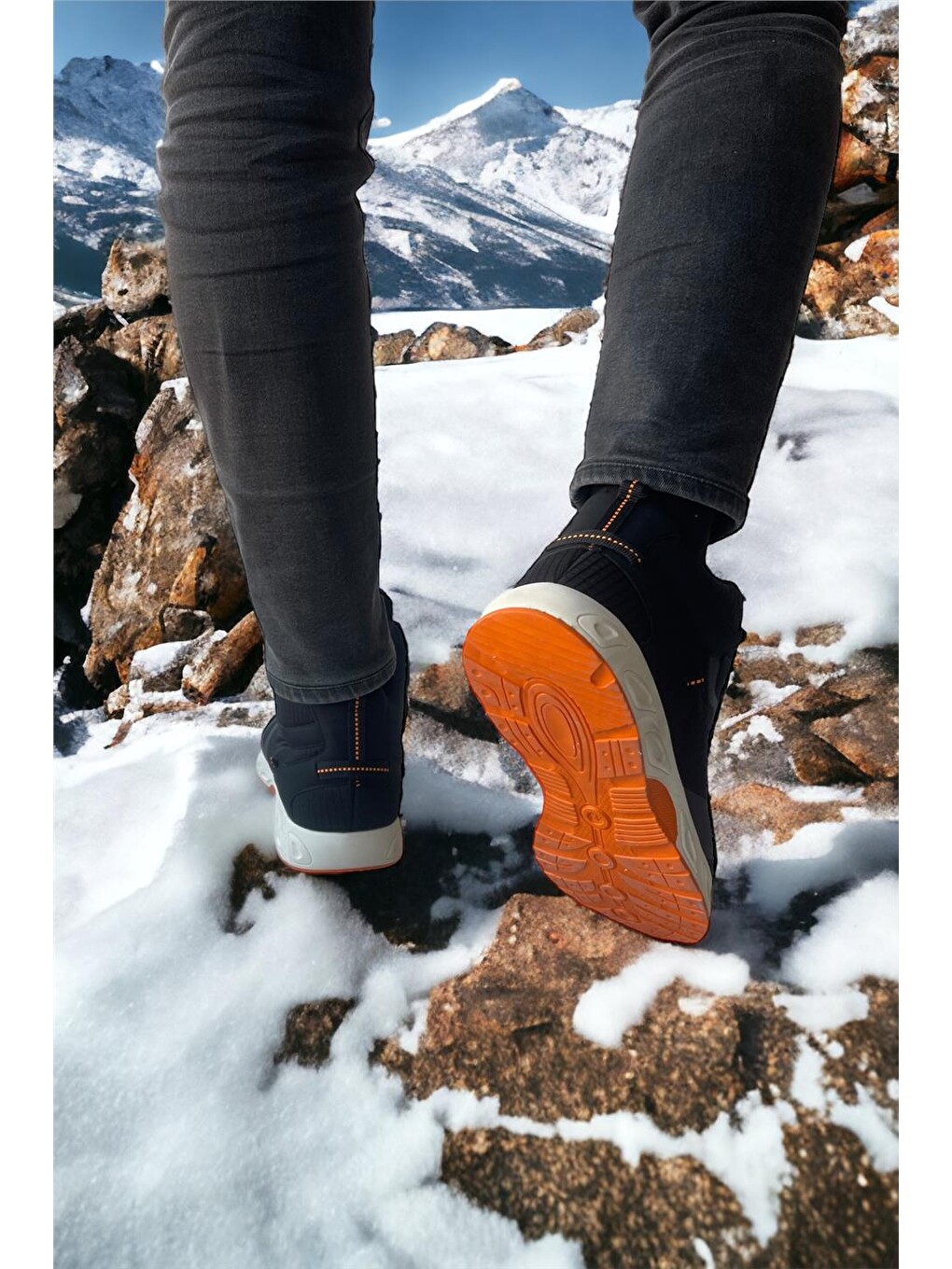 Su İtici Outdoor Erkek Bot Siyah - Turuncu-13