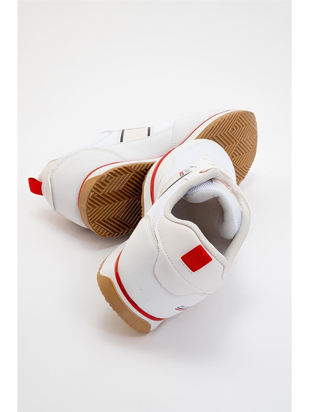 Erkek Günlük Sneaker Spor Ayakkabı Beyaz - Kirmizi-3