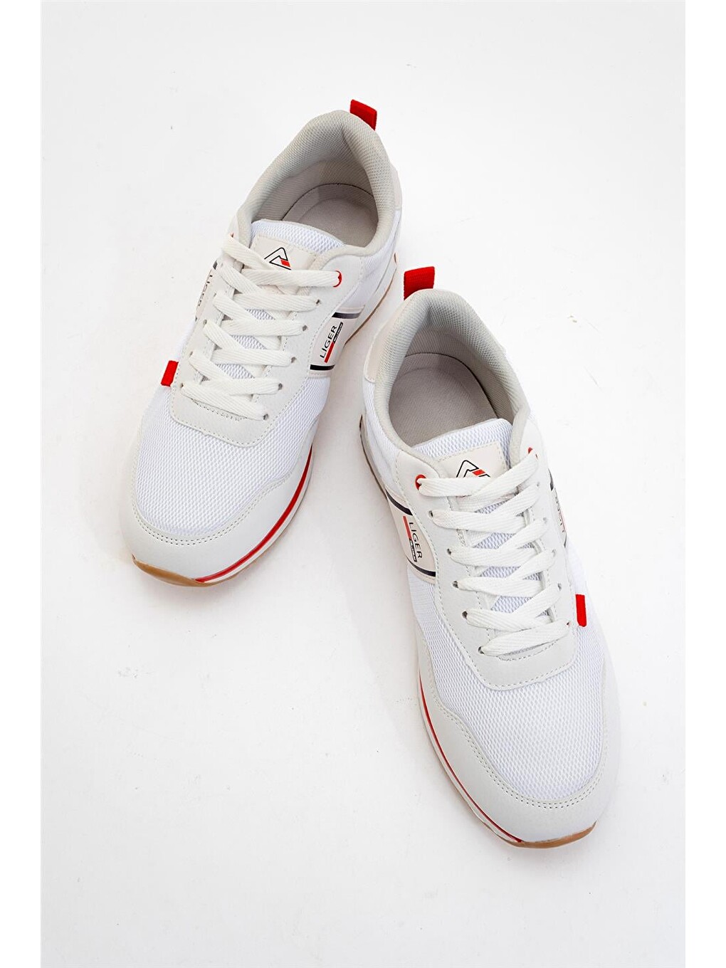 Erkek Günlük Sneaker Spor Ayakkabı Beyaz - Kirmizi-4