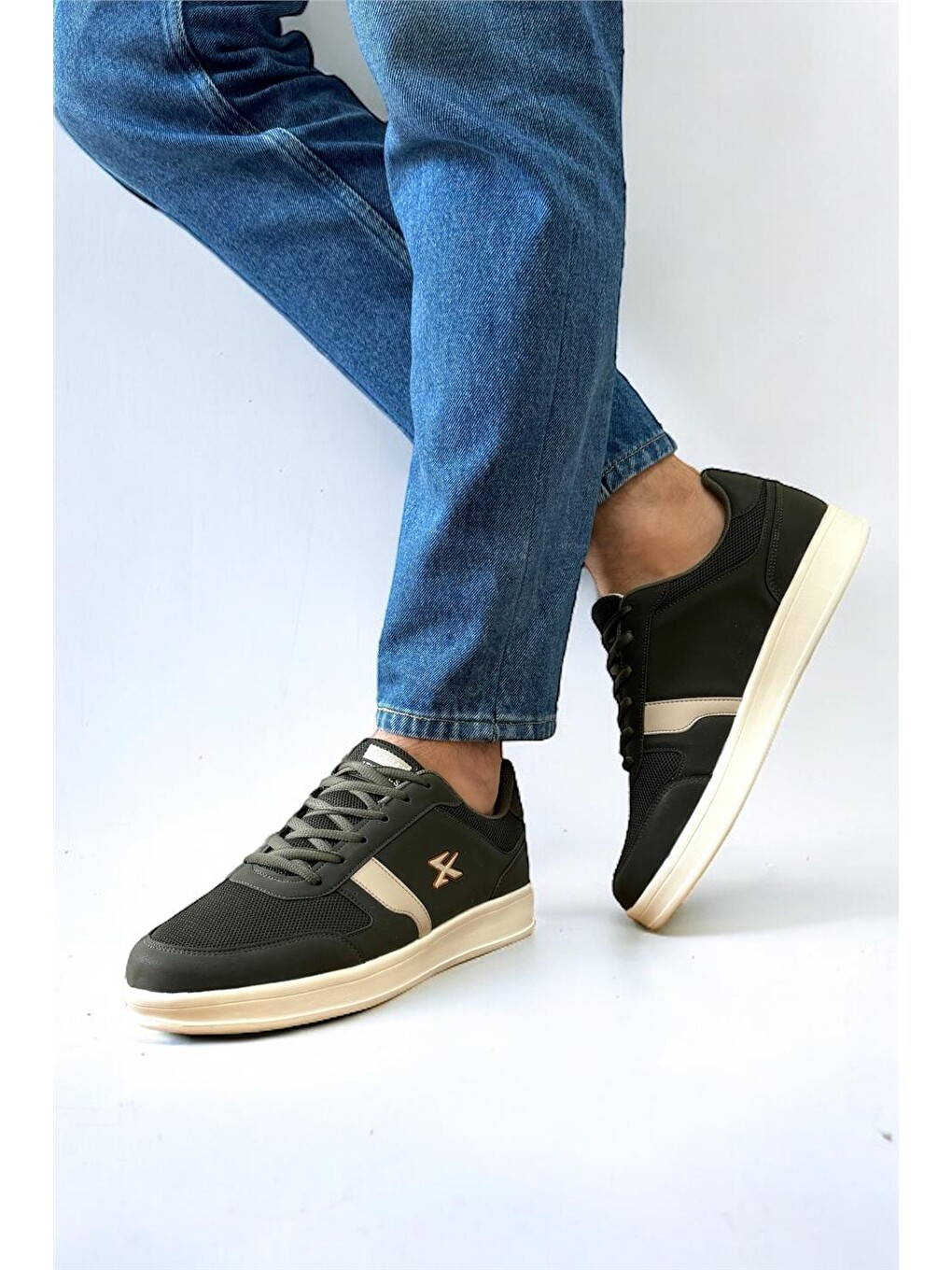 Erkek Günlük Sneaker Rahat Spor Ayakkabı Haki-15