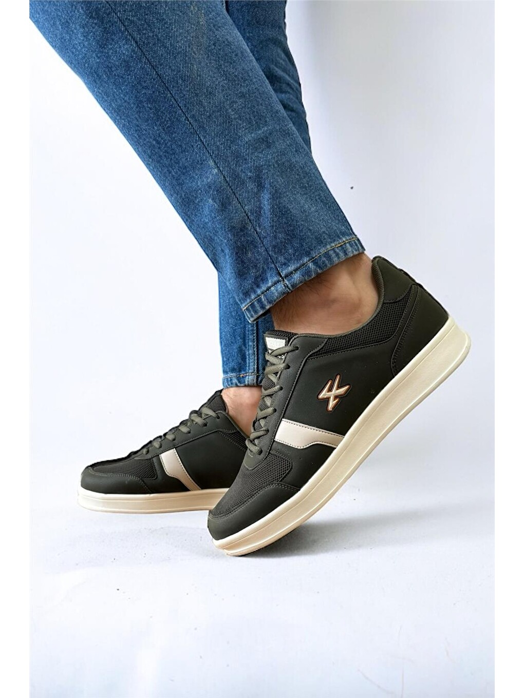 Erkek Günlük Sneaker Rahat Spor Ayakkabı Haki-16