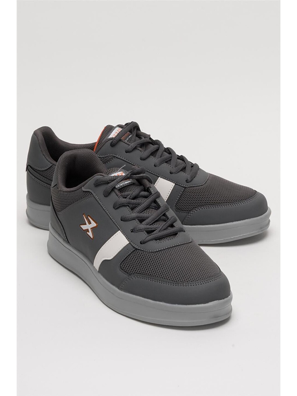 Gri Erkek Günlük Sneaker Rahat Spor Ayakkabı Füme-2