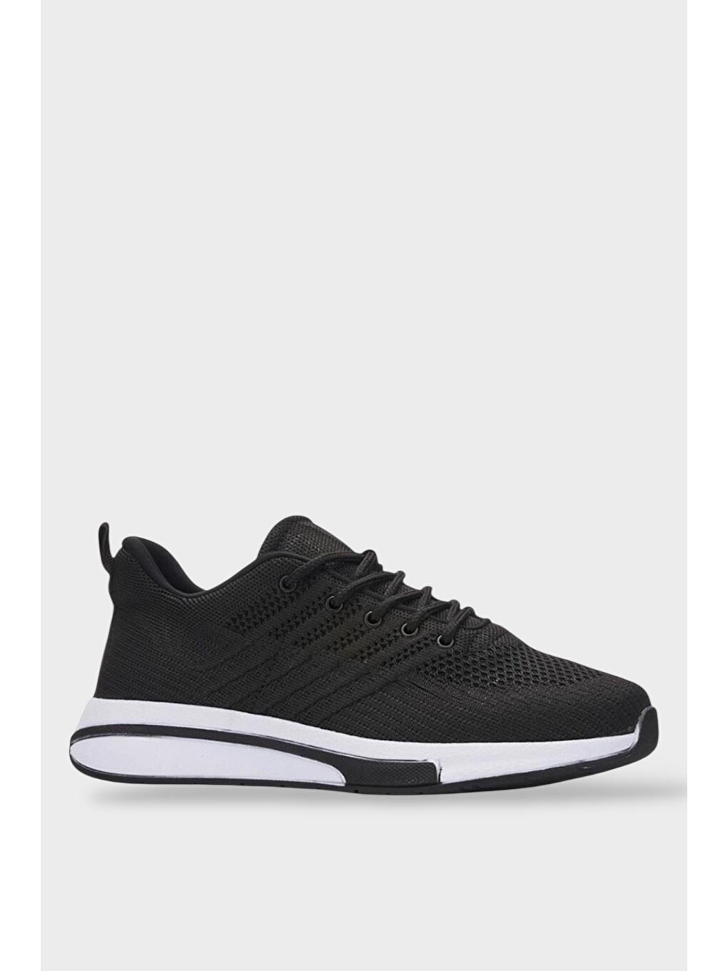 Unisex Yazlık Triko Spor Ayakkabı Siyah Beyaz