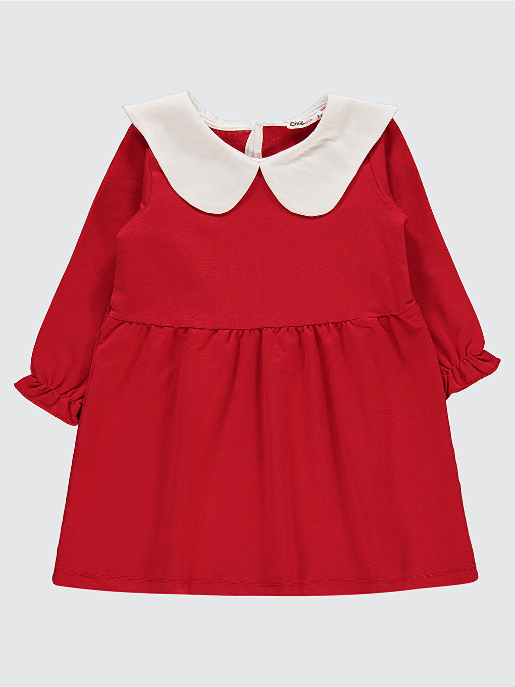 Kız Çocuk Elbise 2-5 Yaş Kırmızı-3