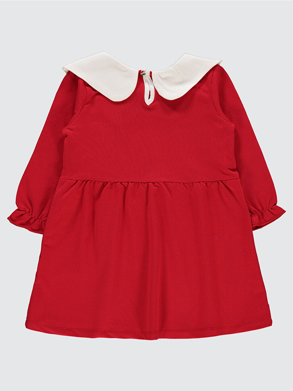 Kız Çocuk Elbise 2-5 Yaş Kırmızı-4