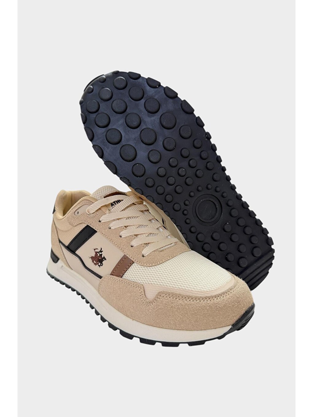 Erkek Ortopedik Günlük Yürüyüş Koşu Sneaker Spor Ayakkabı Bej-9