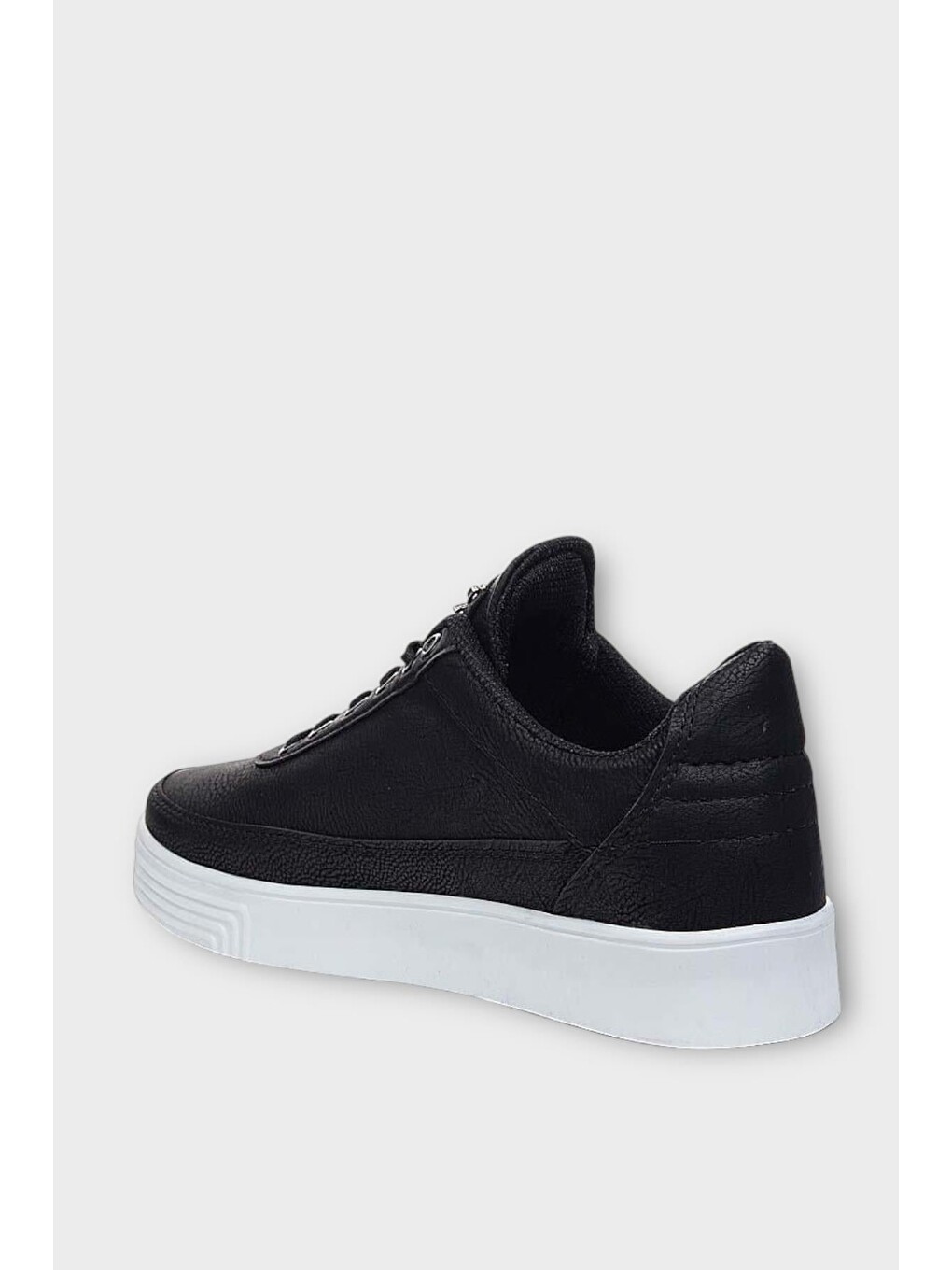 Erkek Günlük Yumuşak İç Astarlı Sneaker Spor Ayakkabı Siyah - Beyaz-4