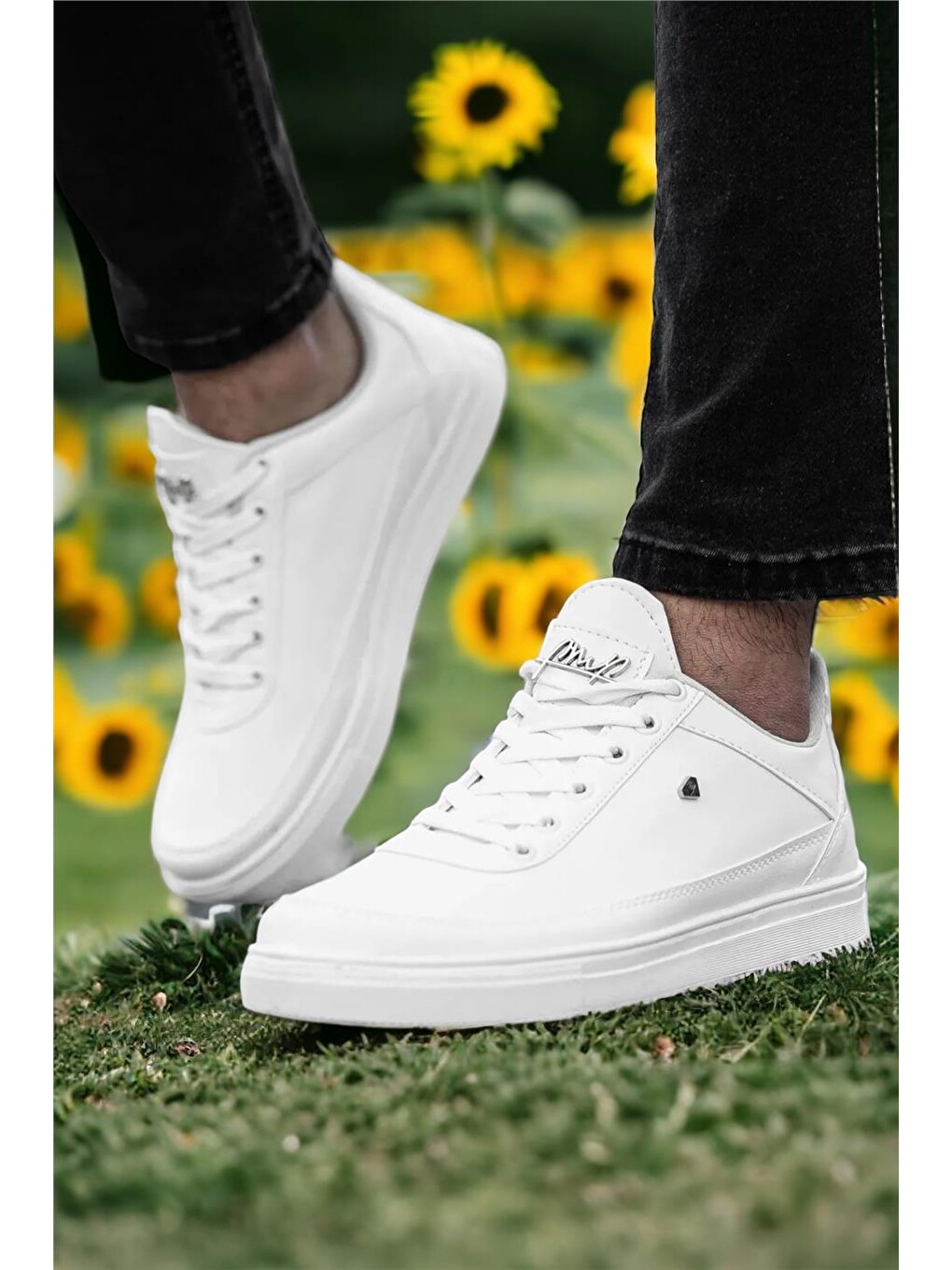 Erkek Günlük Yumuşak İç Astarlı Sneaker Spor Ayakkabı Beyaz-6