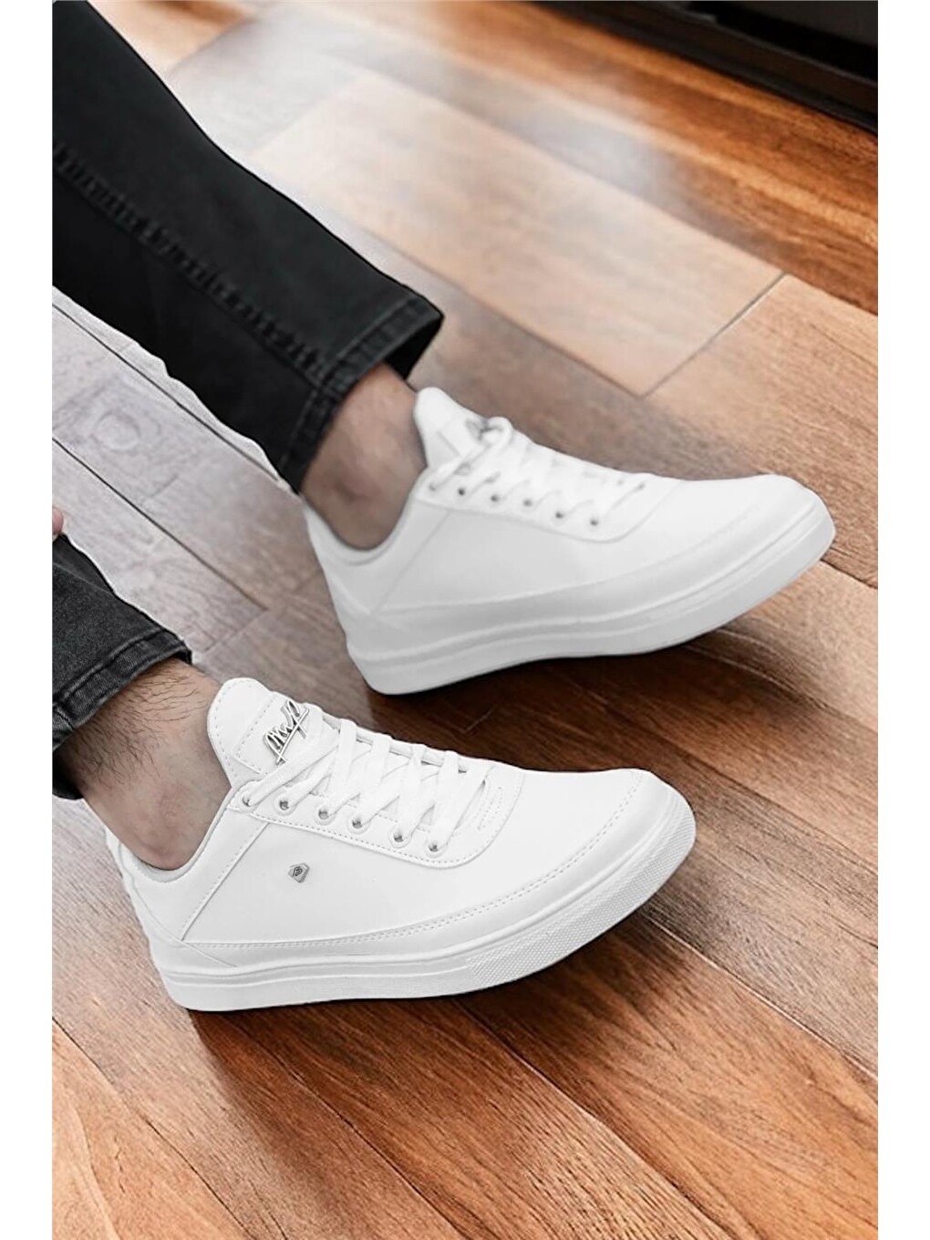 Erkek Günlük Yumuşak İç Astarlı Sneaker Spor Ayakkabı Beyaz-8
