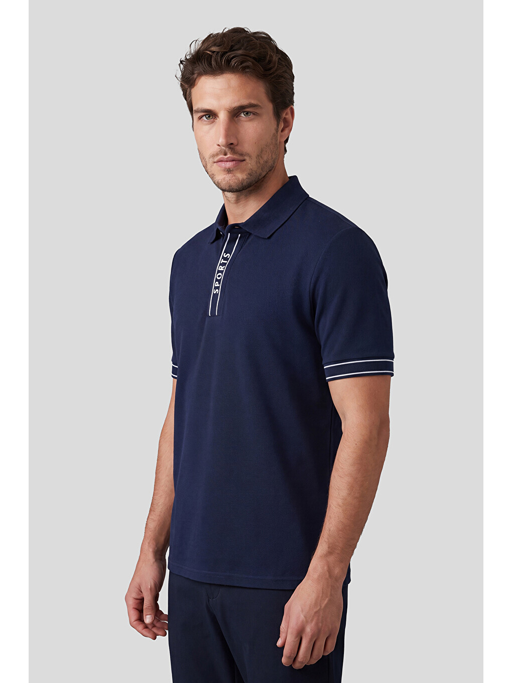 İndigo Pamuklu Regular Fit Yarım Fermuarlı Polo T Shirt 5904073-3