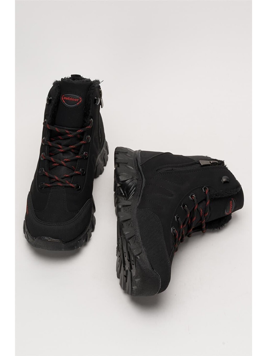 Soğuk Geçirmez Unisex Uzun Outdoor Trekking Bot Ayakkabı Siyah-11