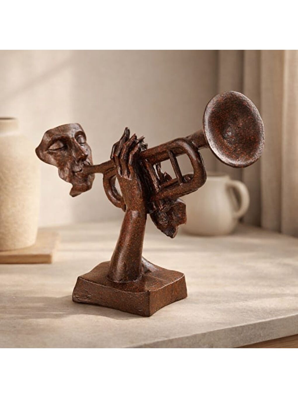 Deco Trompetista Dekor - Kırmızı / Siyah - 27x32 cm