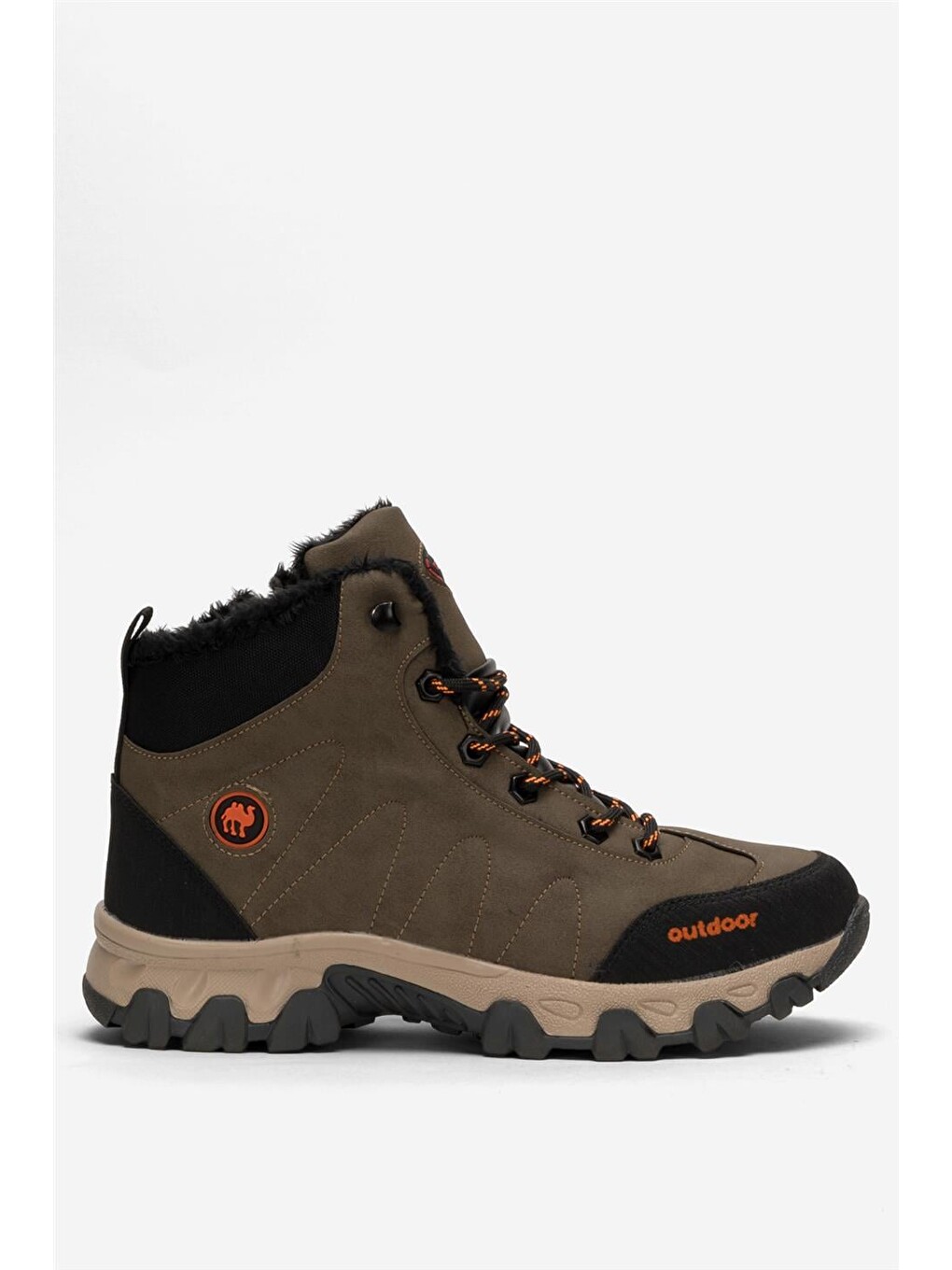 Bej Soğuk Geçirmez Unisex Uzun Outdoor Trekking Bot Ayakkabı Vizon-1