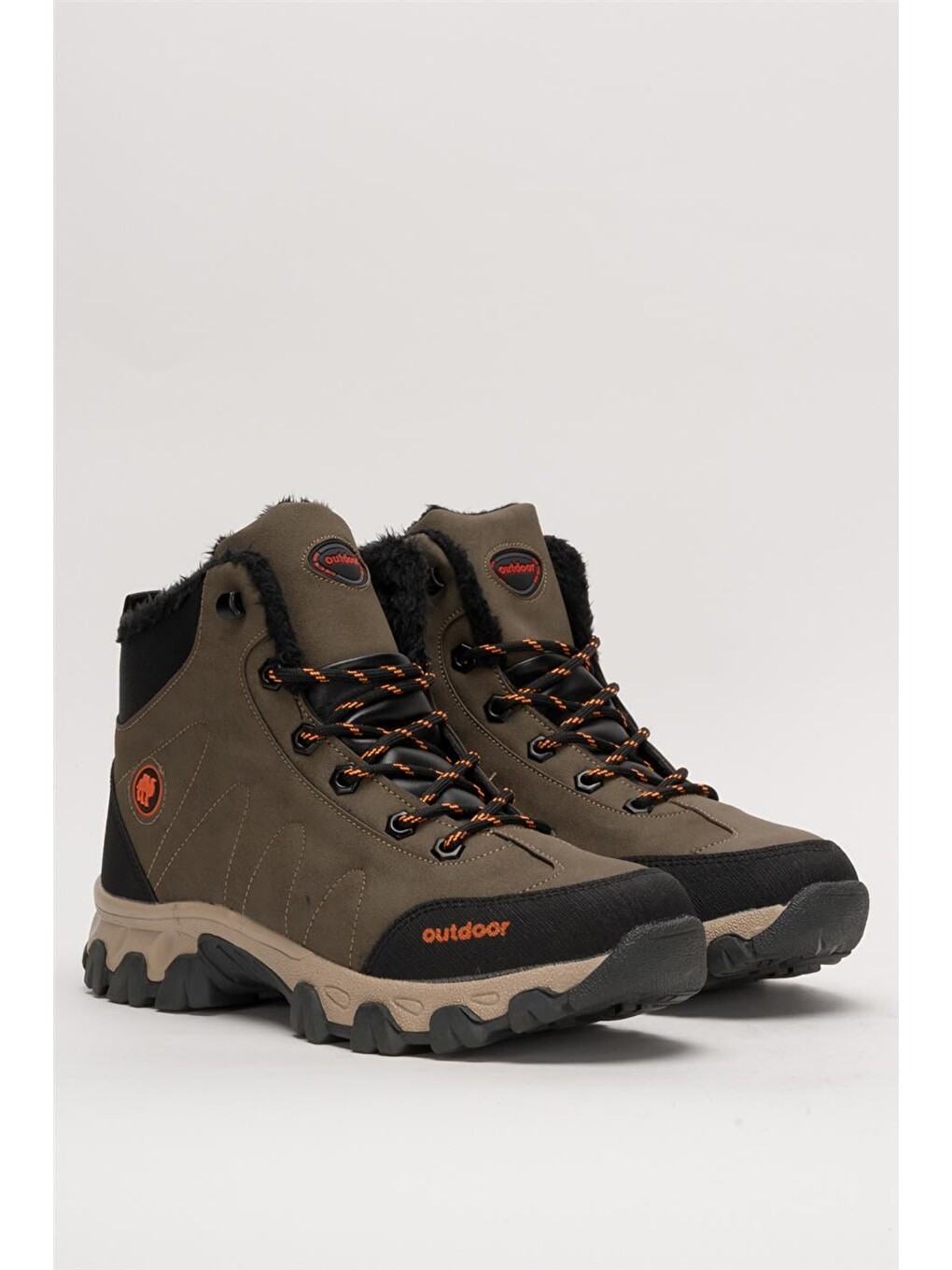 Bej Soğuk Geçirmez Unisex Uzun Outdoor Trekking Bot Ayakkabı Vizon-4