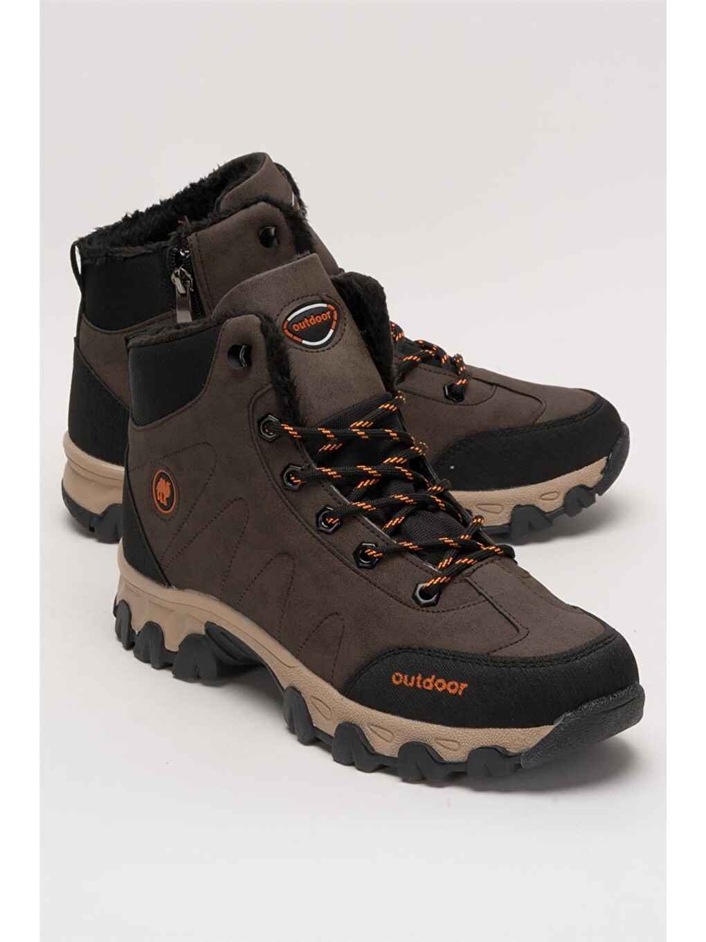 Soğuk Geçirmez Unisex Uzun Outdoor Trekking Bot Ayakkabı Kahverengi-1