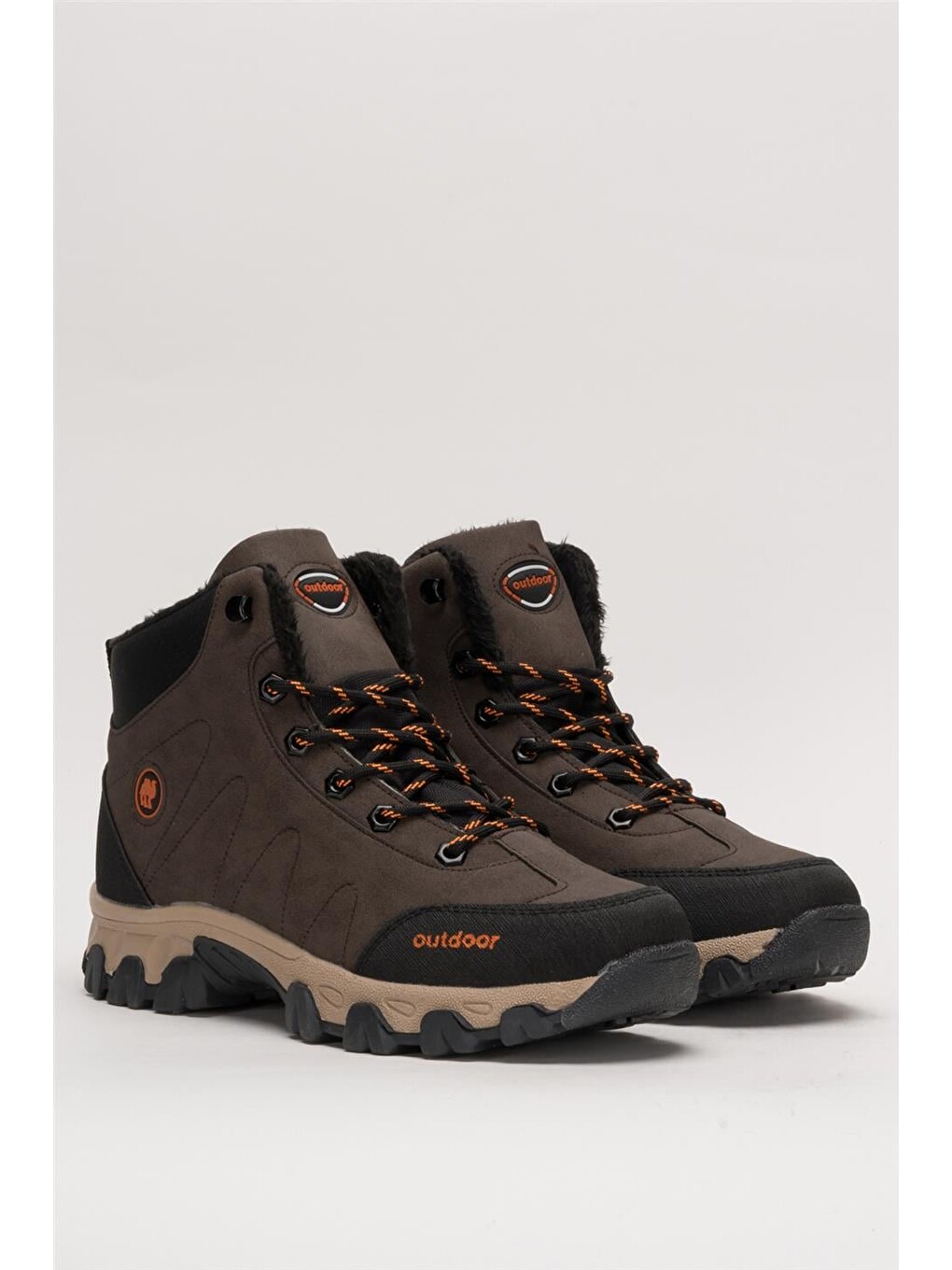 Soğuk Geçirmez Unisex Uzun Outdoor Trekking Bot Ayakkabı Kahverengi-2
