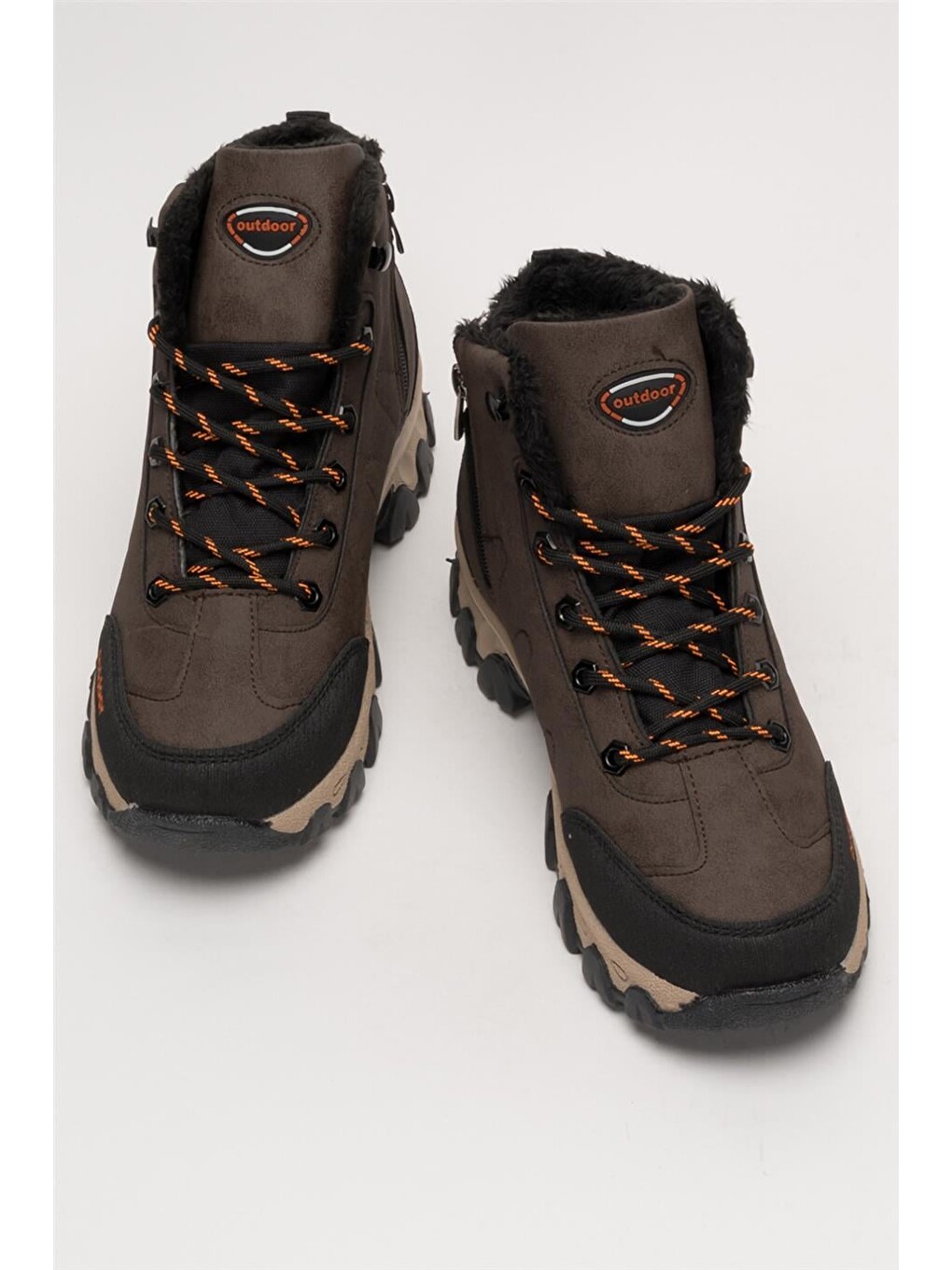 Soğuk Geçirmez Unisex Uzun Outdoor Trekking Bot Ayakkabı Kahverengi-5