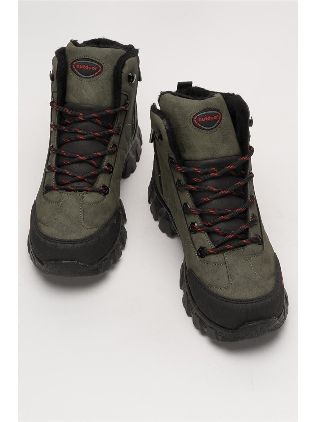 Soğuk Geçirmez Unisex Uzun Outdoor Trekking Bot Ayakkabı Haki-9