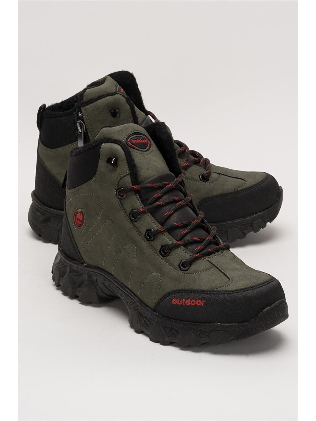 Soğuk Geçirmez Unisex Uzun Outdoor Trekking Bot Ayakkabı Haki-2