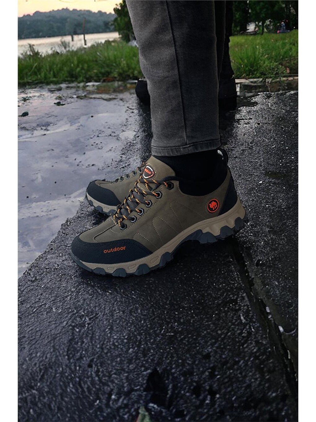 Bej Soğuk Geçirmez Unisex Outdoor Trekking Bot Ayakkabı Vizon-14