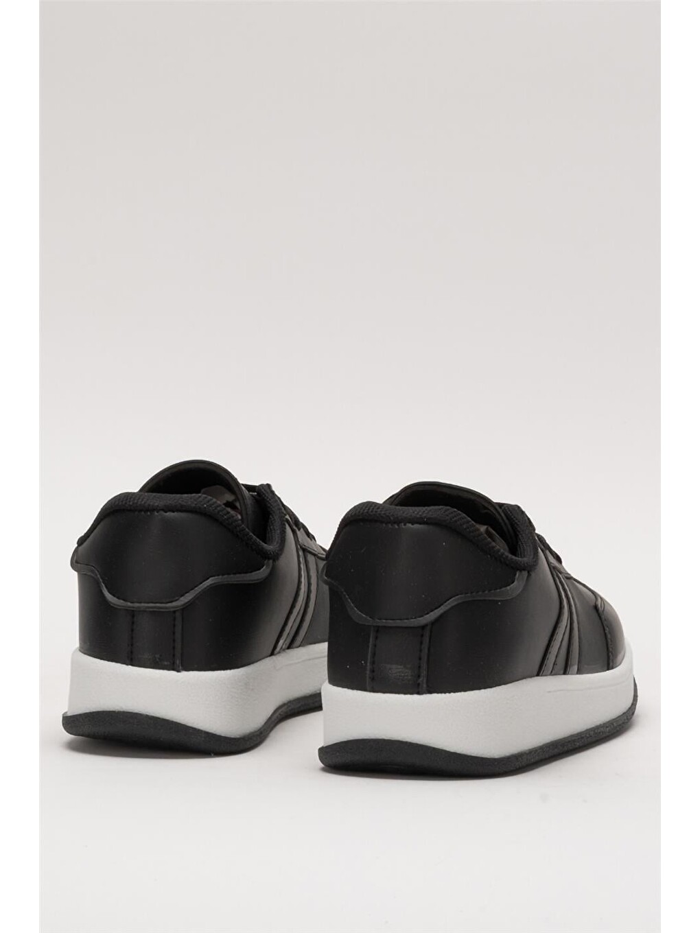 Unisex Düz Hafif Taban Günlük Sneaker Ayakkabı Siyah-3