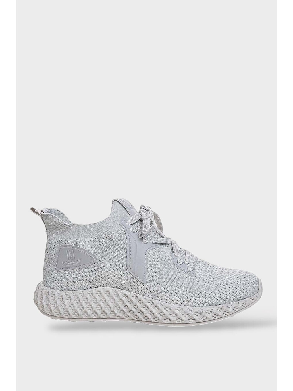 Unisex Triko Örme Sneaker Spor Ayakkabı Gri
