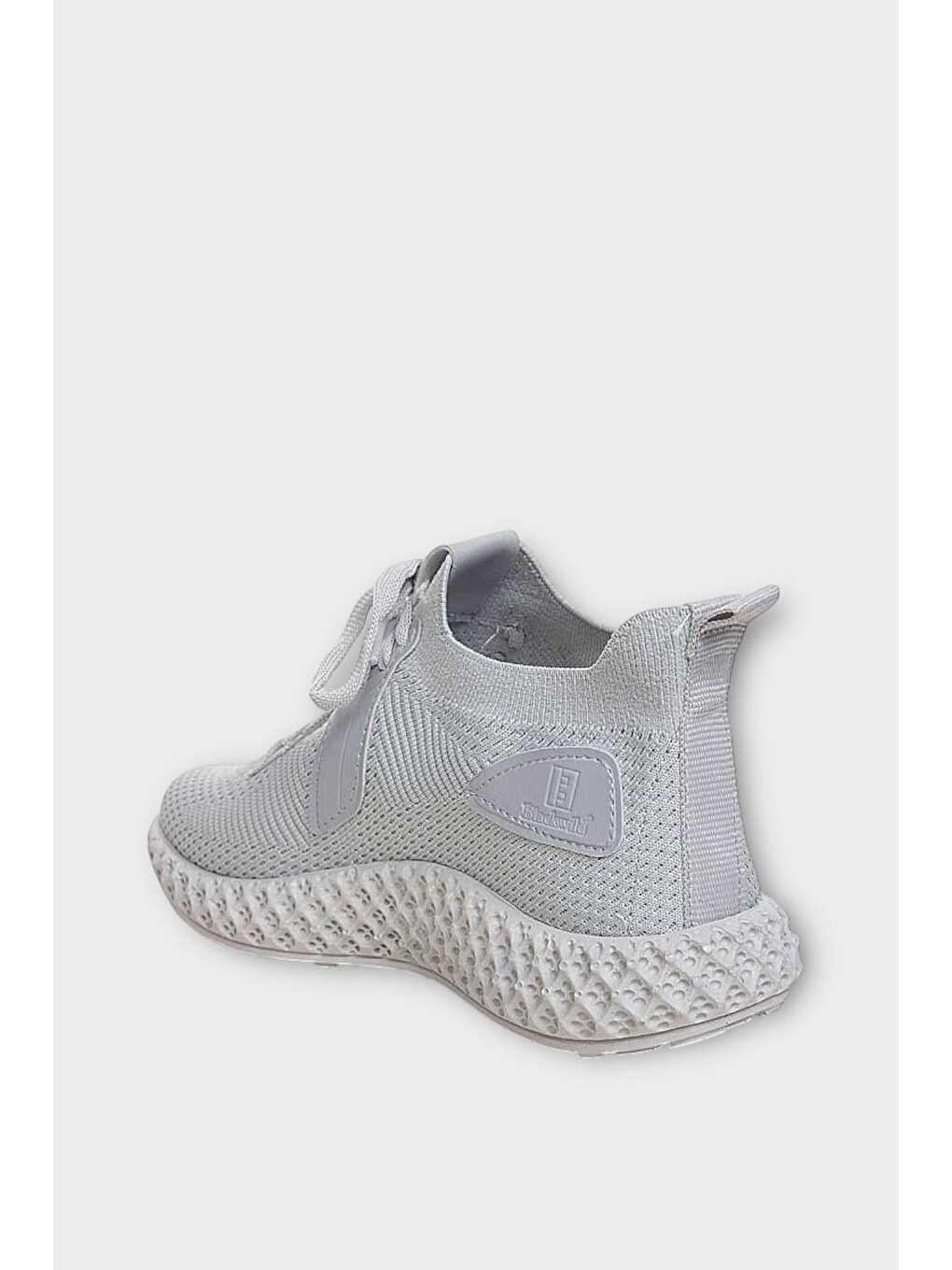 Unisex Triko Örme Sneaker Spor Ayakkabı Gri-2