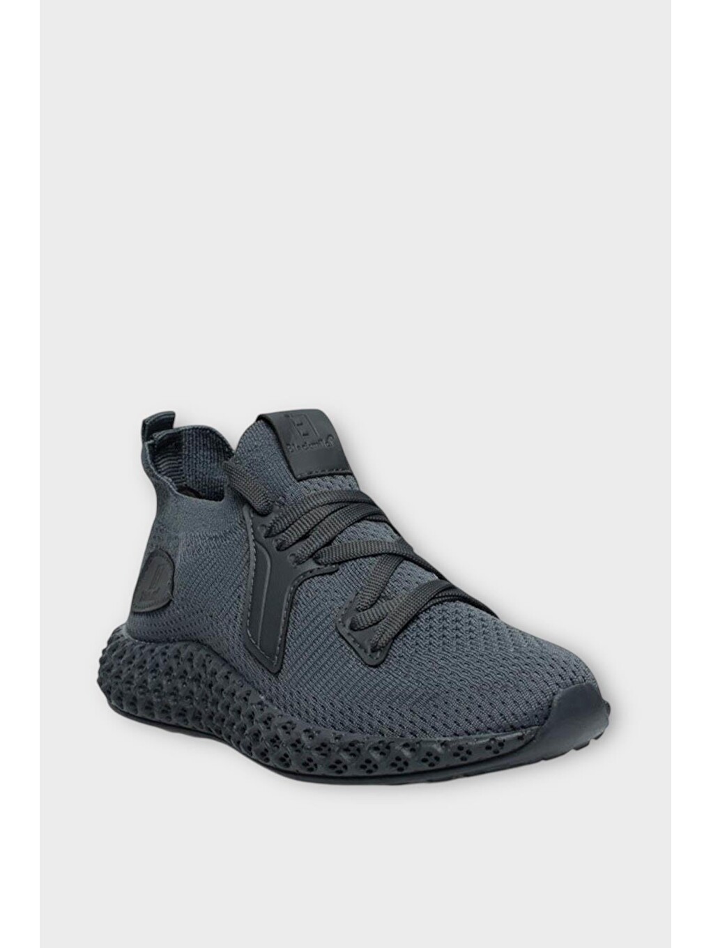 Gri Unisex Triko Örme Sneaker Spor Ayakkabı Füme-2