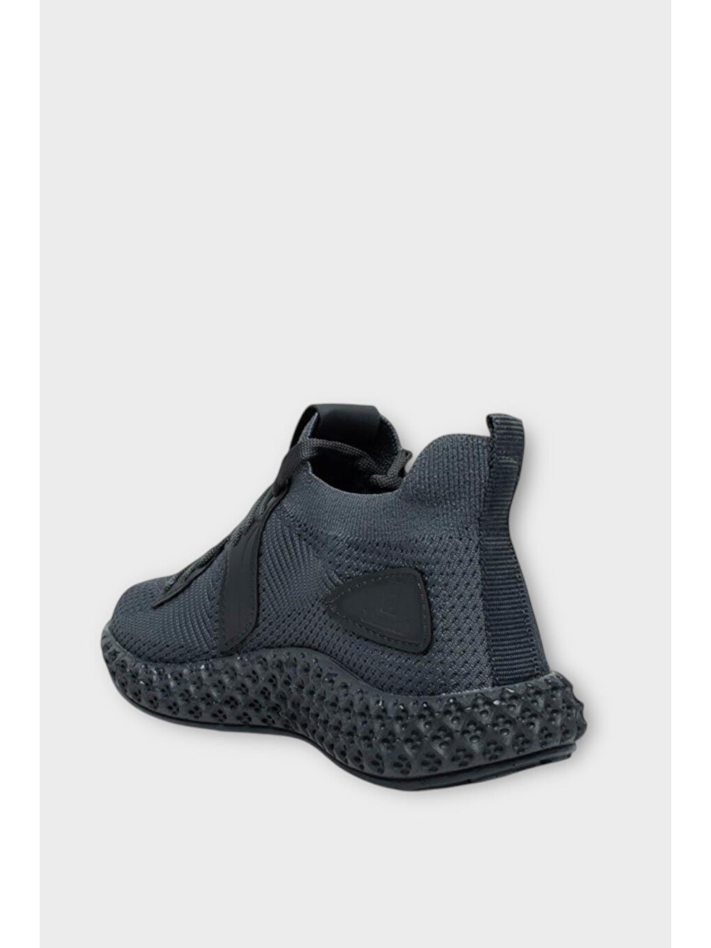 Gri Unisex Triko Örme Sneaker Spor Ayakkabı Füme-5