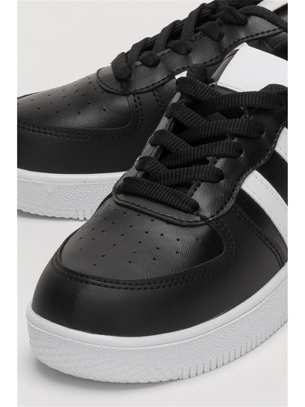 Unisex Bağcıklı Günlükspor Sneaker Ayakkabı Siyah - Beyaz-7