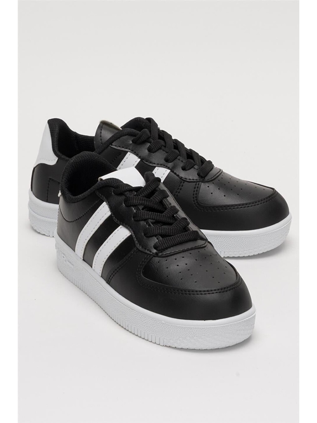 Unisex Bağcıklı Günlükspor Sneaker Ayakkabı Siyah - Beyaz-2