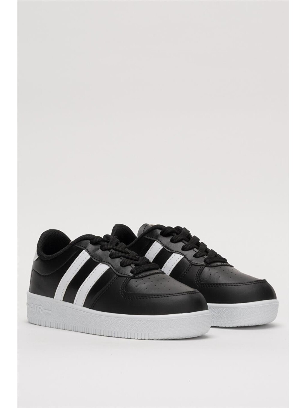Unisex Bağcıklı Günlükspor Sneaker Ayakkabı Siyah - Beyaz-4