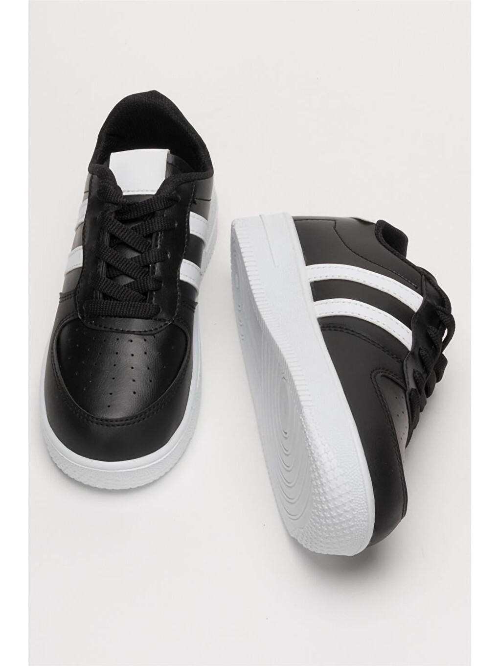Unisex Bağcıklı Günlükspor Sneaker Ayakkabı Siyah - Beyaz-12