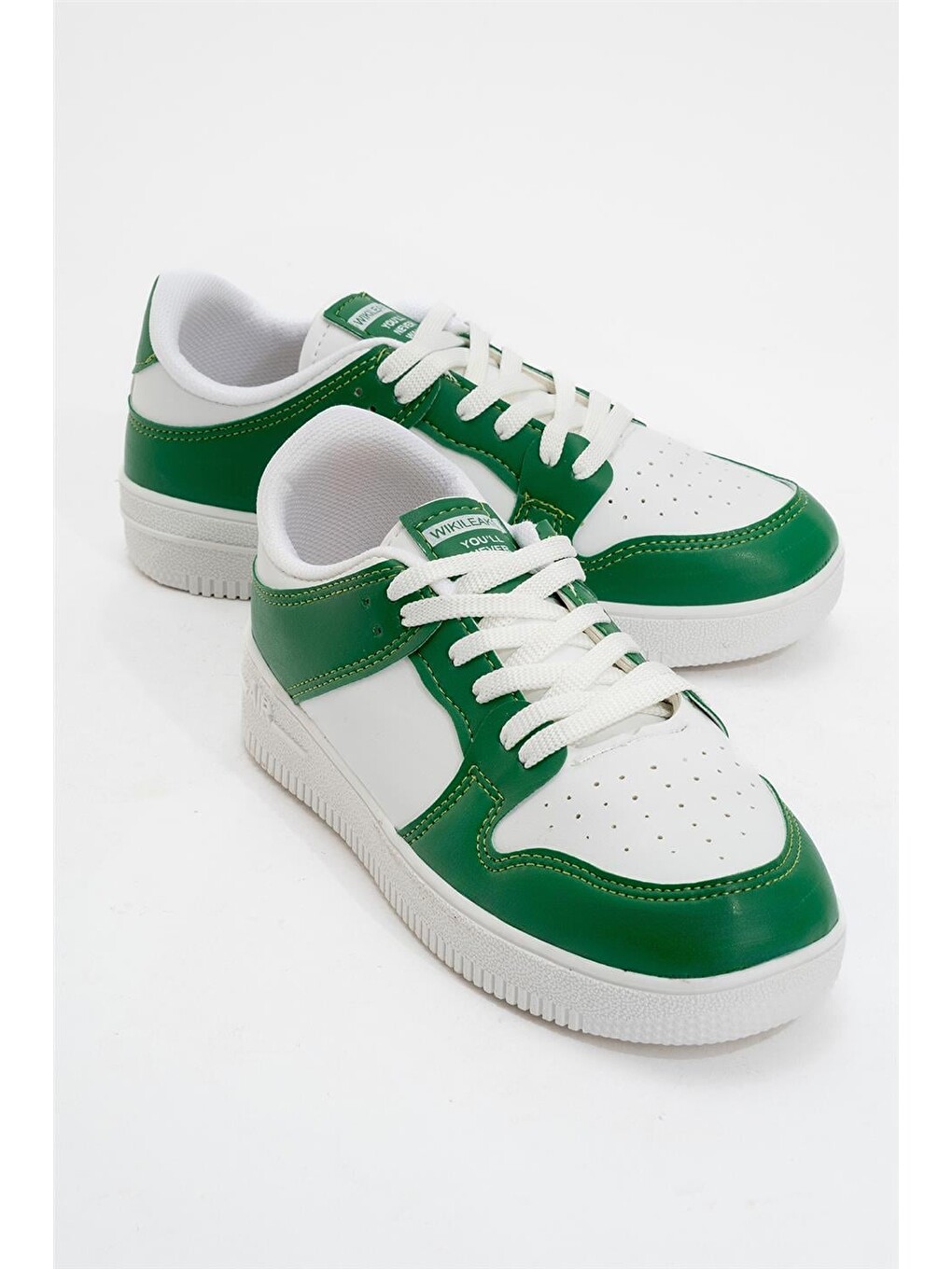 Unisex Spor Sneaker Ayakkabı Beyaz - Yeşil-2