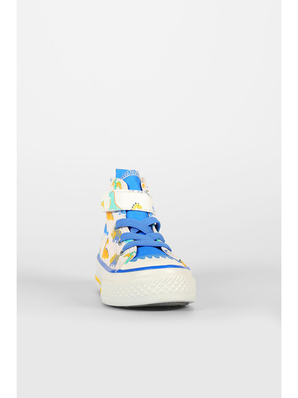 Ada Desenli Erkek Bebek Beyaz/Saks Mavi Sneaker-3