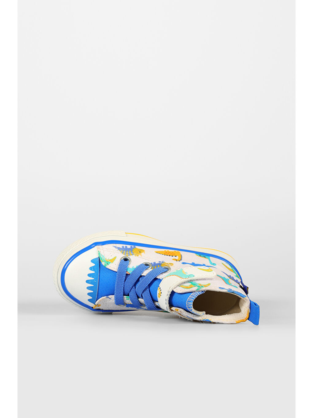 Ada Desenli Erkek Bebek Beyaz/Saks Mavi Sneaker-5