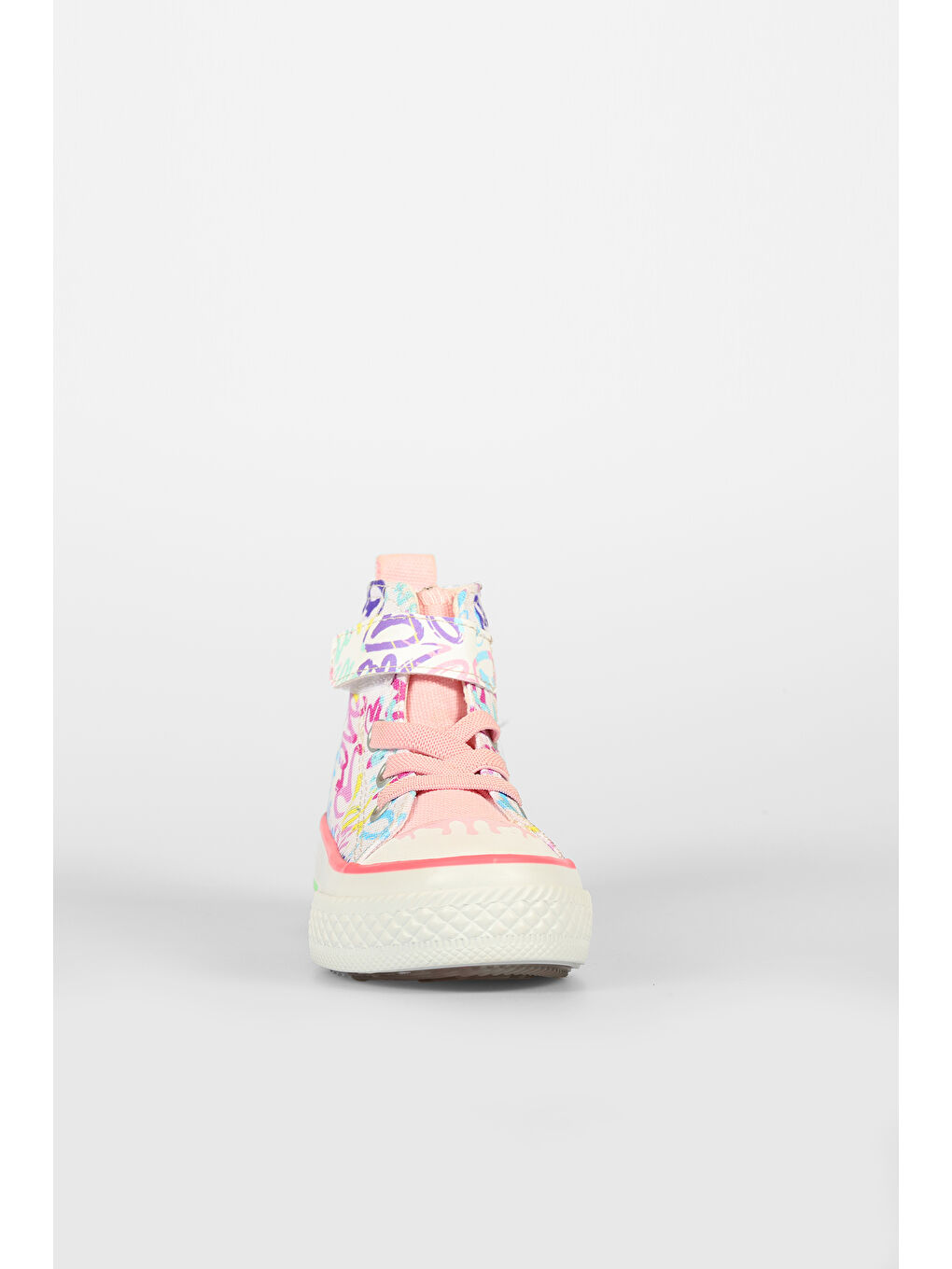 Ada Desenli Kız Bebek Beyaz/Pembe Sneaker-3