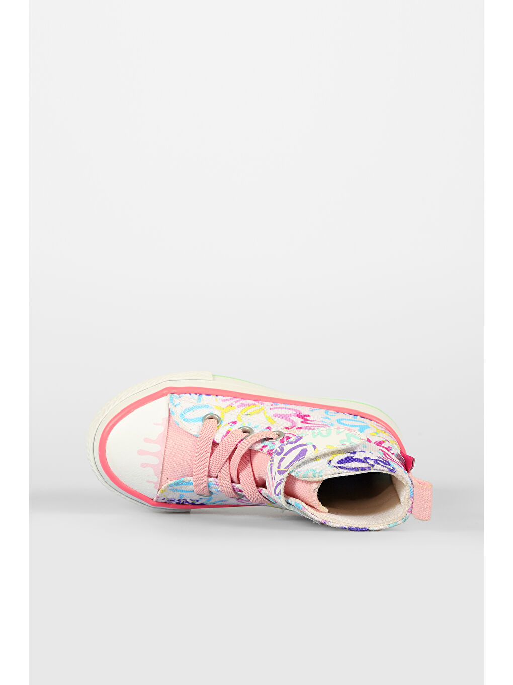 Ada Desenli Kız Bebek Beyaz/Pembe Sneaker-5